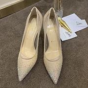 Kitlife Christian Louboutin Follies Mesh and Suede Light Silk Pumps - 5