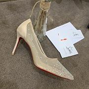 Kitlife Christian Louboutin Follies Mesh and Suede Light Silk Pumps - 6