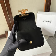 Kitlife Celine Mini Chain Claude In Black Shiny Calfskin Bag 11x9.5x4cm - 4