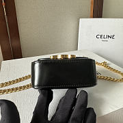 Kitlife Celine Mini Chain Claude In Black Shiny Calfskin Bag 11x9.5x4cm - 2
