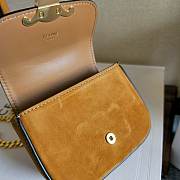 Kitlife Celine Mini Chain Claude In Brown Suede Leather Bag 11x9.5x4cm  - 2