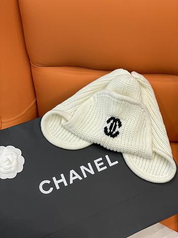 Kitlife Chanel Ear-flap Knit Hat White