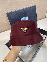 Kitlife Prada Bucket Hat Burgundy - 1