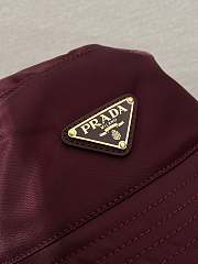 Kitlife Prada Bucket Hat Burgundy - 4