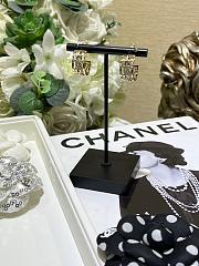 Kitlife Chanel 25B Gold Full Diamond Double C Chain Hoop Earrings - 6