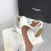 Kitlife Amina Muaddi Satin White Slingback Pumps  - 5