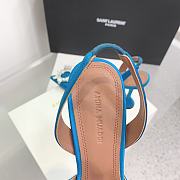 Kitlife Amina Muaddi Satin Blue Slingback Pumps - 2