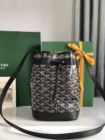 Kitlife Goyard Petit Flot Bucket Bag Black 14x16x22cm 
