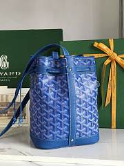 Kitlife Goyard Petit Flot Bucket Bag Blue 14x16x22cm  - 4