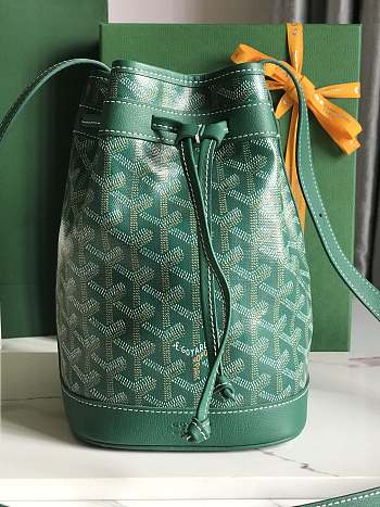 Kitlife Goyard Petit Flot Bucket Bag Green 14x16x22cm 