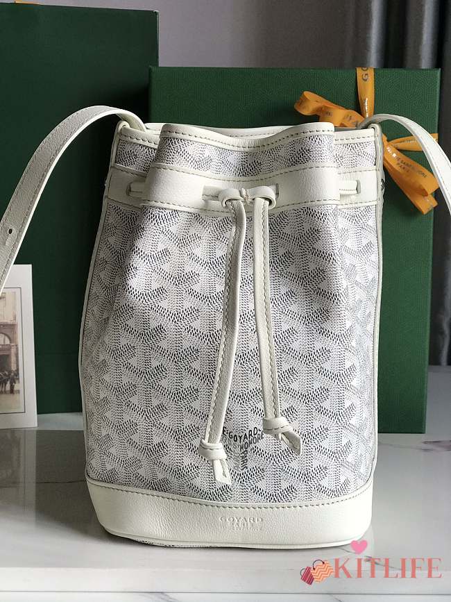 Kitlife Goyard Petit Flot Bucket Bag White 14x16x22cm - 1