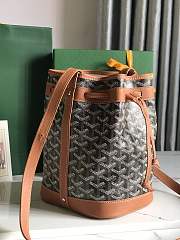 Kitlife Goyard Petit Flot Bucket Bag Black & Brown 14x16x22cm  - 6