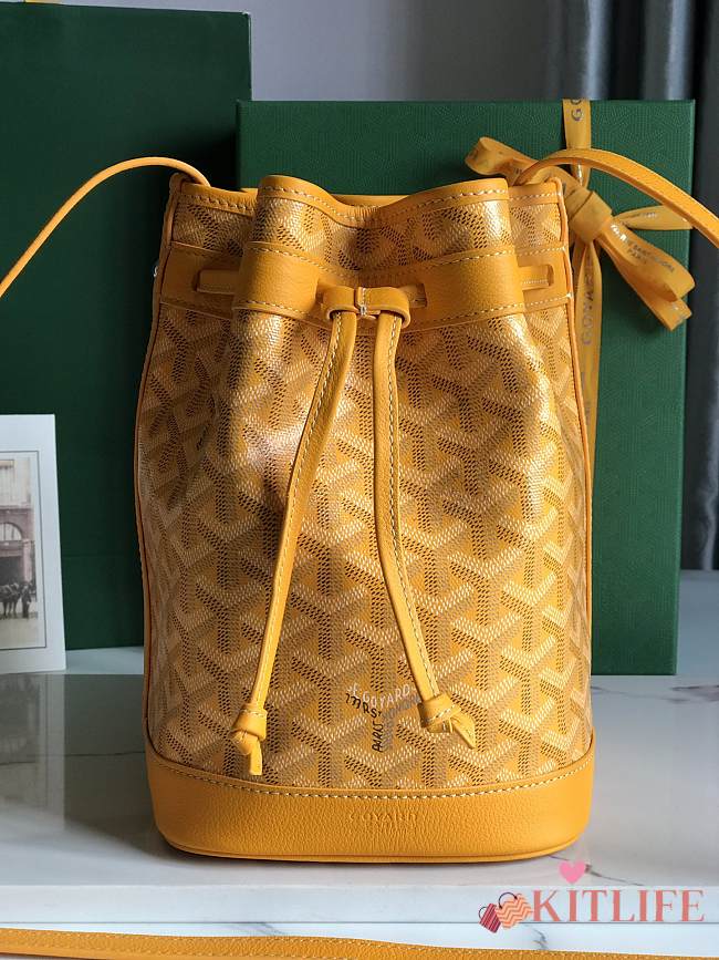 Kitlife Goyard Petit Flot Bucket Bag Yellow 14x16x22cm - 1