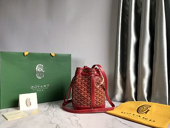 Kitlife Goyard Petit Flot Bucket Bag Red 14x16x22cm