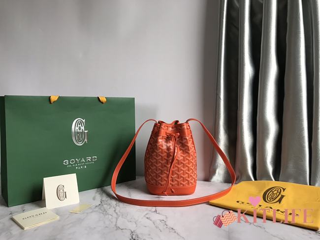Kitlife Goyard Petit Flot Bucket Bag Orange 14x16x22cm - 1