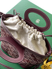 Kitlife Goyard Beluga Mini Basket Bag Burgundy 23x18.5x8cm  - 5