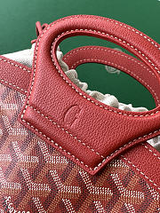 Kitlife Goyard Beluga Mini Basket Bag Red 23x18.5x8cm  - 3