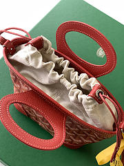 Kitlife Goyard Beluga Mini Basket Bag Red 23x18.5x8cm  - 2