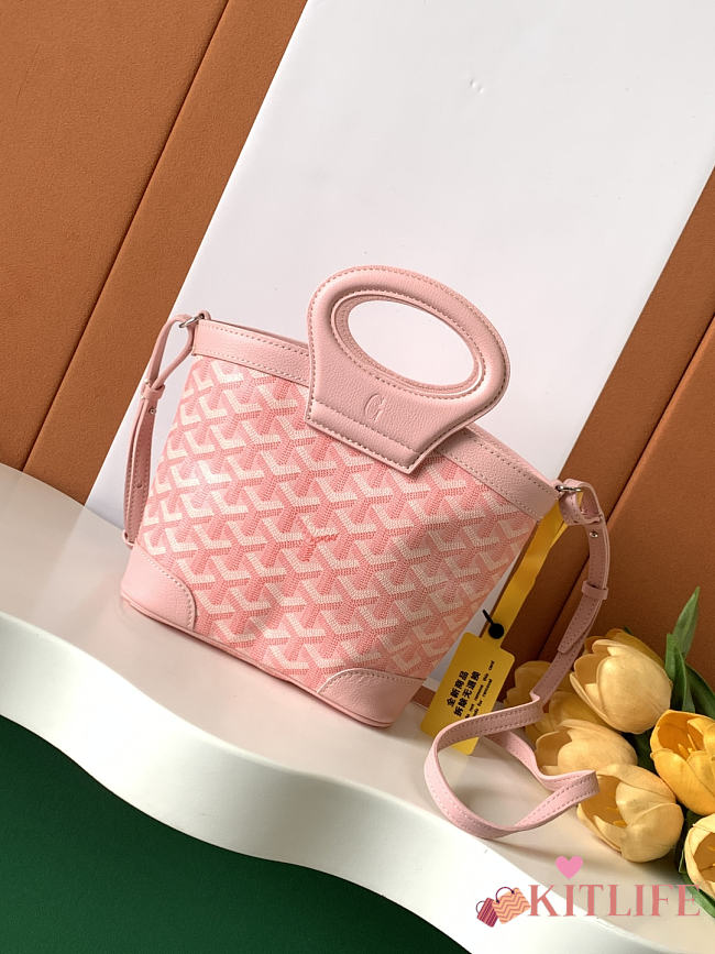 Kitlife Goyard Beluga Mini Basket Bag Pink 23x18.5x8cm  - 1