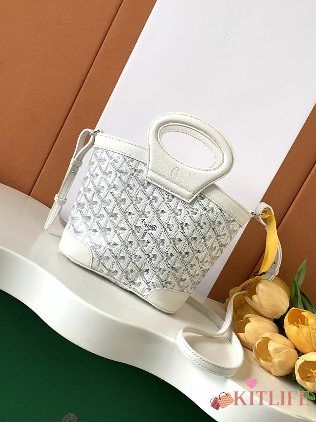 Kitlife Goyard Beluga Mini Basket Bag White 23x18.5x8cm - 1