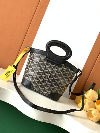Kitlife Goyard Beluga Mini Basket Bag Black 23x18.5x8cm