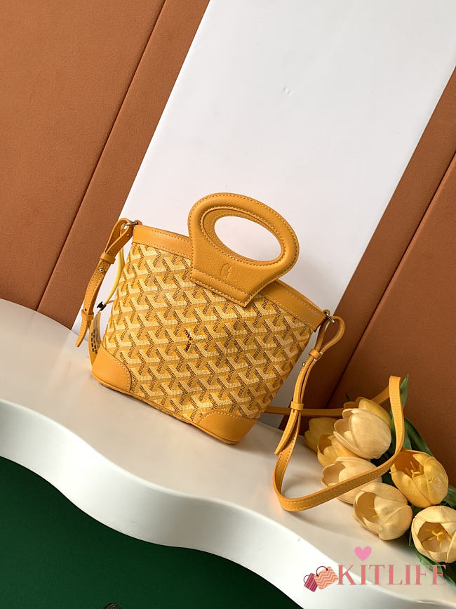 Kitlife Goyard Beluga Mini Basket Bag Yellow 23x18.5x8cm  - 1