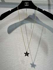 Kitlife Chanel 25K Gold Double C Black Enamel Five-Pointed Star Necklace - 6