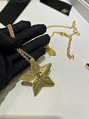 Kitlife Chanel 25K Gold Double C Black Enamel Five-Pointed Star Necklace - 5