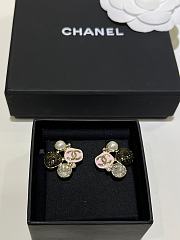Kitlife Chanel 25K Black and Pink Enamel Double C Geometric Earrings  - 6