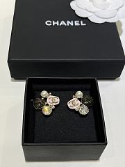 Kitlife Chanel 25K Black and Pink Enamel Double C Geometric Earrings  - 3
