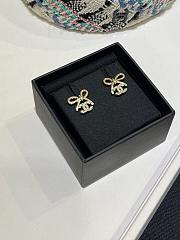 Kitlife Chanel 25K Light Gold Bow with Full Diamond Double C Stud Earrings  - 3
