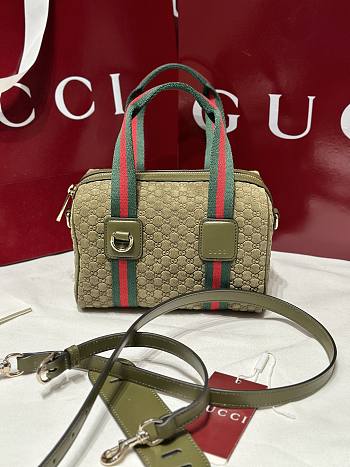 Kitlife Gucci Mini GG Handbag Green Suede 859975 20x13x13cm