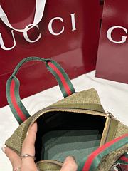 Kitlife Gucci Mini GG Handbag Green Suede 859975 20x13x13cm - 5