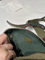 Kitlife Gucci Mini GG Handbag Green Suede 859975 20x13x13cm - 3