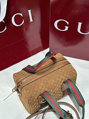 Kitlife Gucci Mini GG Handbag Brown Suede 859975 20x13x13cm  - 4