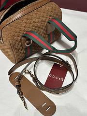 Kitlife Gucci Mini GG Handbag Brown Suede 859975 20x13x13cm  - 2
