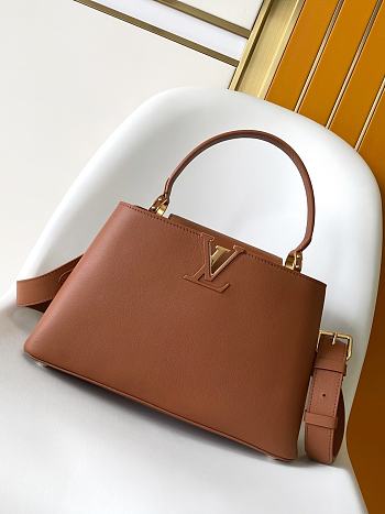 Kitlife Louis Vuitton Capucines Souple Medium Bag Brown M14371 33x24x12cm 