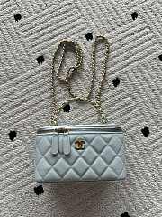 Kitlife Chanel Vanity Blue Grained Leather AP3940 17x9.5x8cm - 1