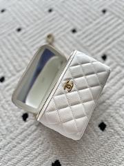 Kitlife Chanel Vanity White Grained Leather AP3940 17x9.5x8cm  - 5
