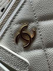 Kitlife Chanel Vanity White Grained Leather AP3940 17x9.5x8cm  - 2