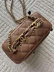 Kitlife Chanel Vanity Brown Grained Leather AP3940 17x9.5x8cm  - 5