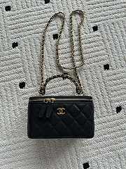 Kitlife Chanel Vanity Black Grained Leather AP3940 17x9.5x8cm  - 1