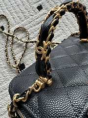 Kitlife Chanel Vanity Black Grained Leather AP3940 17x9.5x8cm  - 4