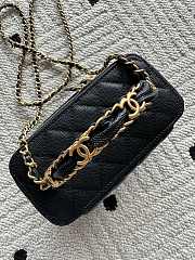 Kitlife Chanel Vanity Black Grained Leather AP3940 17x9.5x8cm  - 5