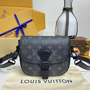 Kitlife Louis Vuitton Montsouris Messenger PM Bag Black M12519 20x17x7cm 