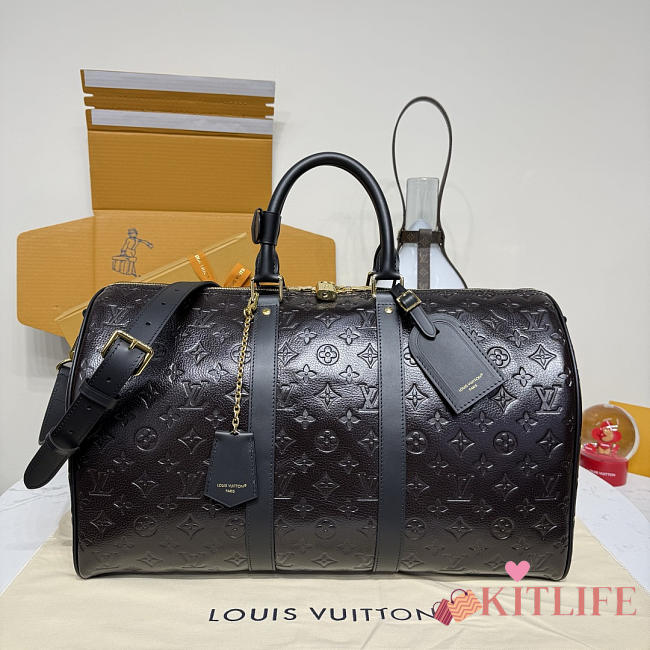 Kitlife Louis Vuitton Keepall 45 Travel Bag Dark Brown M26460 45x20x27cm - 1