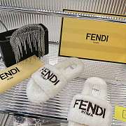 Kitlife Fendi Fur Slippers White - 5