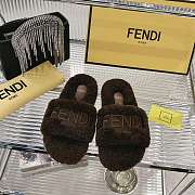 Kitlife Fendi Fur Slippers Dark Brown - 1