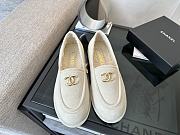 Kitlife Chanel 25A Teddy Bear Fur Loafers Light Beige - 1