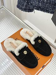 Kitlife Louis Vuitton Soho Open Back Loafer Black Suede - 6